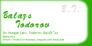 balazs todorov business card